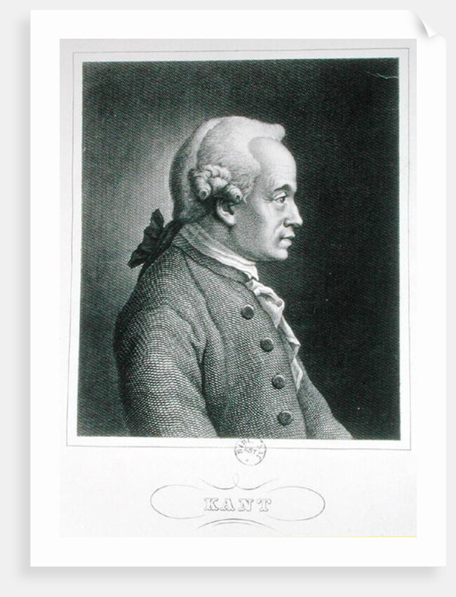 Portrait of Emmanuel Kant, German philosopher by French School