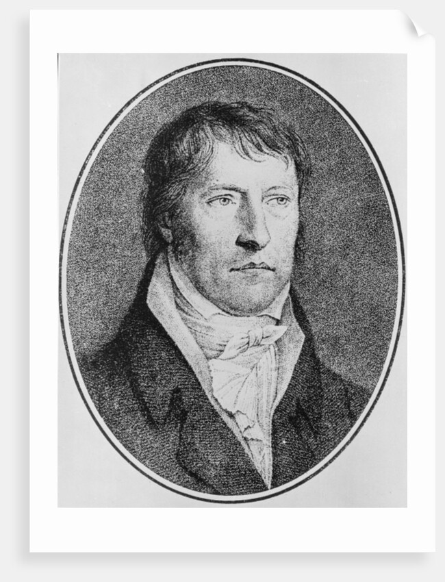 Portrait of Georg Wilhelm Friedrich Hegel, German philosopher, engraved c.1825 by F.W. Bollinger by Johann Christian Xeller