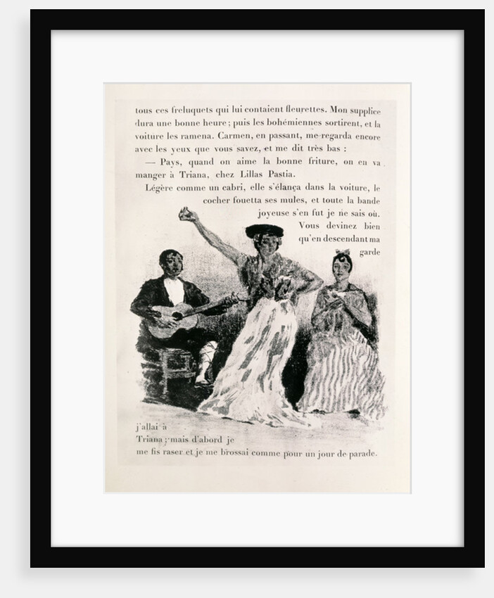 Carmen dancing, pub.1901 by Alexandre Lunois