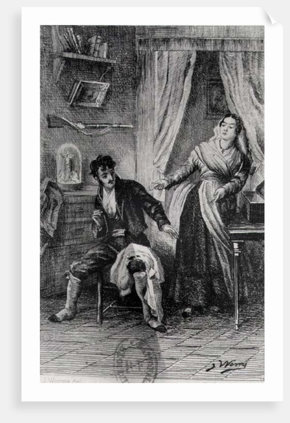 Illustration from 'Colomba' by Prosper Merimee by Jules Worms