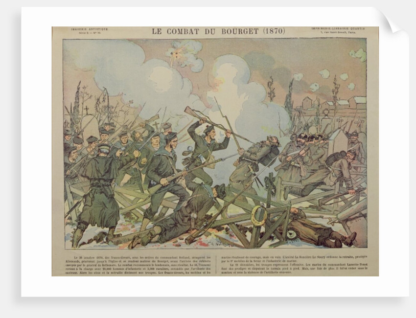 The Battle of Bourget, 1887 by French School