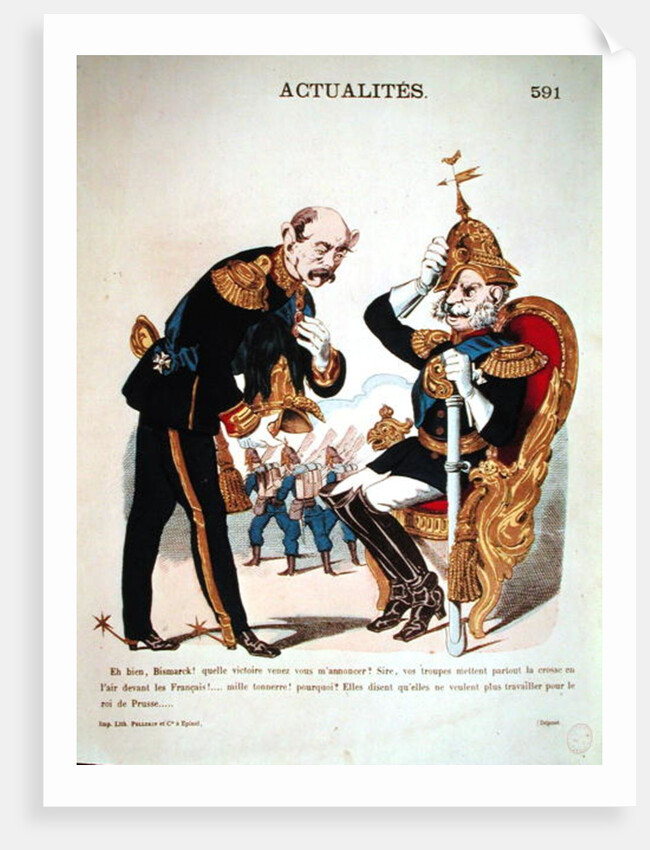 Ah good, Bismarck! What victory have you come to tell me about ?... by French School