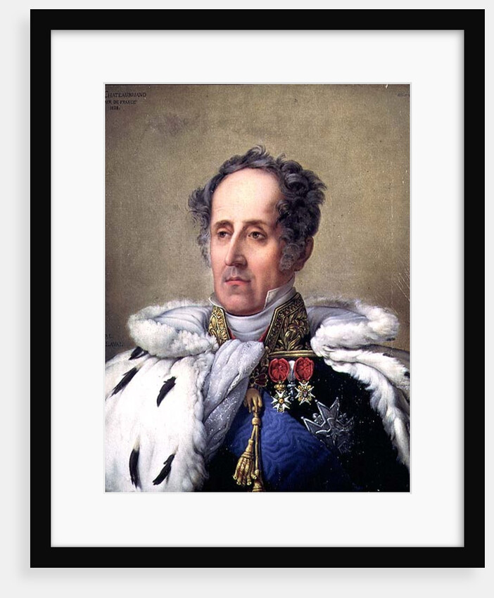 Portrait of Francois Rene Vicomte de Chateaubriand, 1828 by Pierre Louis Delaval or De Laval