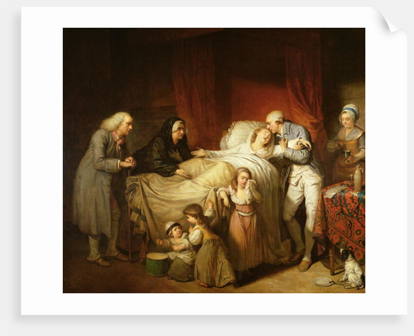 The Last Moments of the Beloved Wife, 1784 by Pierre Alexandre Wille