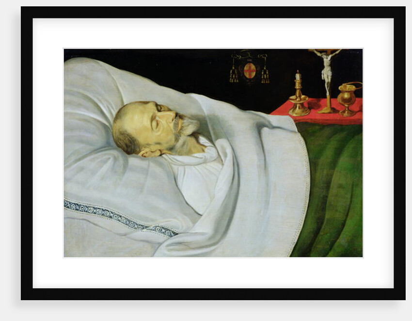 Antoine de Henin, Bishop of Ypres, on his death bed by Jean the Younger Bellegambe