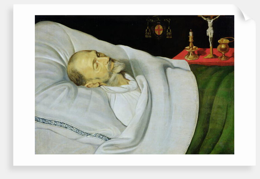 Antoine de Henin, Bishop of Ypres, on his death bed by Jean the Younger Bellegambe
