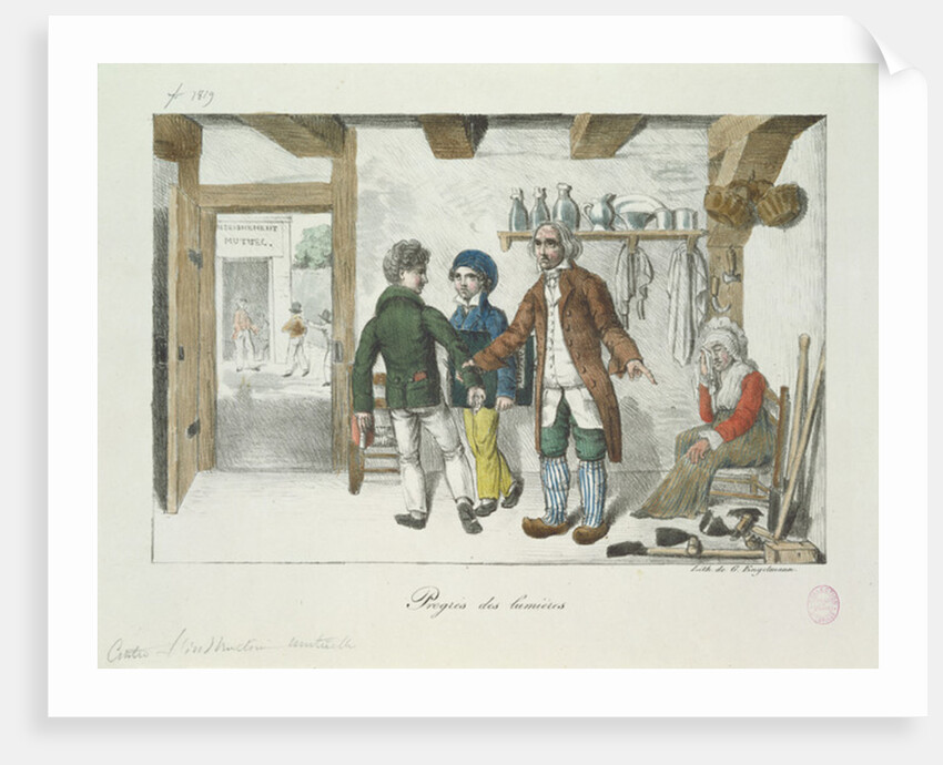 Progress of Enlightenment, 1819 by Gottfried or Godefroy Engelmann