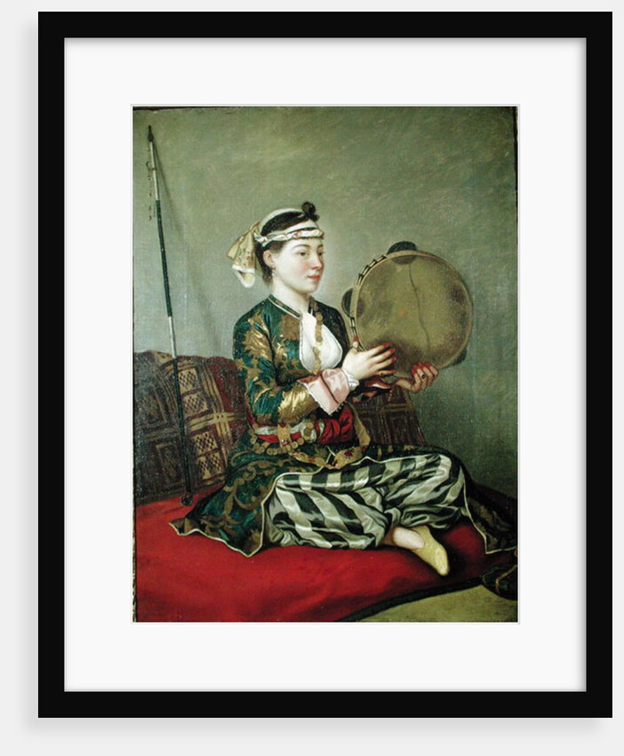 Turkish Woman with a Tambourine, 18th century by Jean-Etienne Liotard
