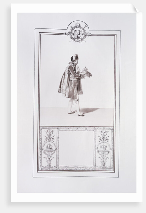 Costume of a French prince for the Coronation of Emperor Napoleon I and Empress Josephine in Paris on 2 December, 1804 by Jean-Baptiste Isabey (after)