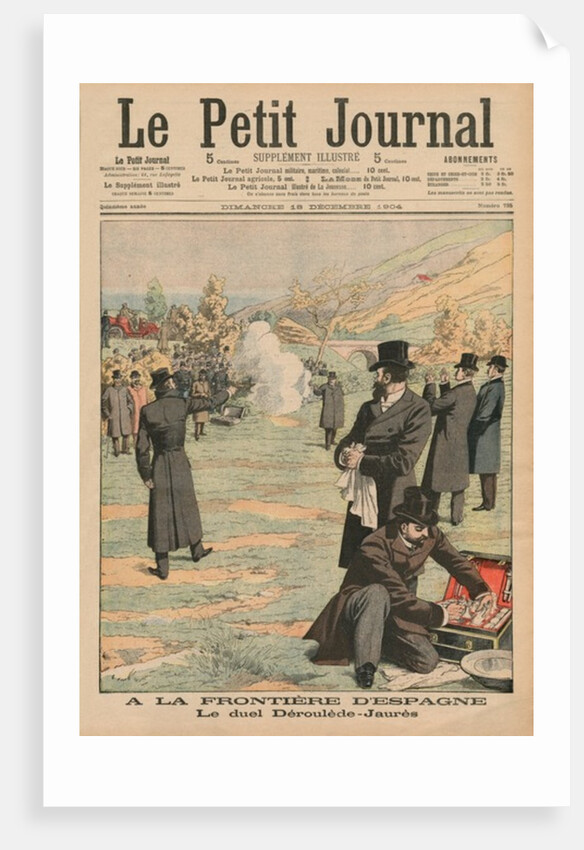At the Spanish frontier, duel between Paul Deroulede and Jean Jaures by French School