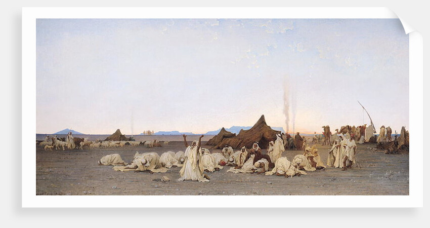 Evening Prayer in the Sahara, 1863 by Gustave Guillaumet
