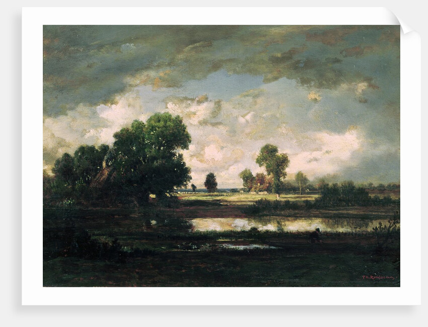 The Pool with a Stormy Sky, c.1865-7 by Pierre Etienne Theodore Rousseau