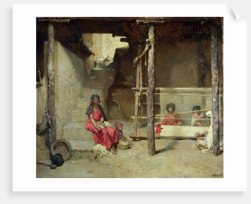 Weavers at Bou-Saada by Gustave Guillaumet