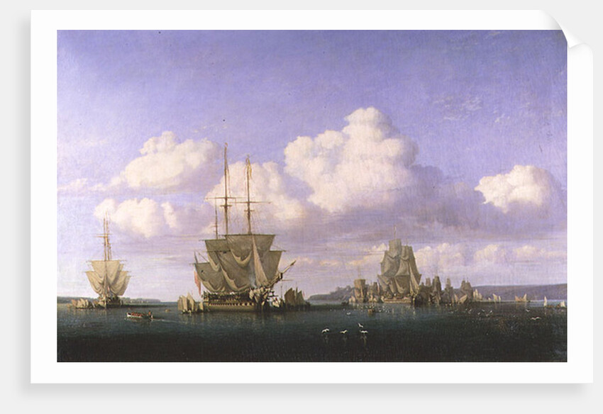 The Anchorage of Brest in Calm Weather, 1844 by Jules Achille Noel