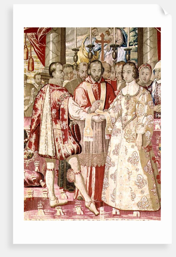 The Charles V Tapestry depicting the Marriage of Charles V to Isabella of Portugal in 1526 by Flemish School