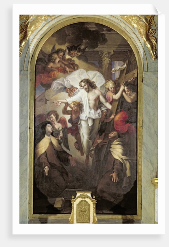 Christ Resurrected between St. Teresa of Avila and St. John of the Cross by Michel des Gobelins Corneille