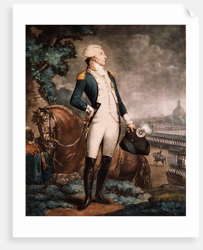 Portrait of the Marquis de La Fayette commander of the National Guard, 1790 by Philibert-Louis Debucourt