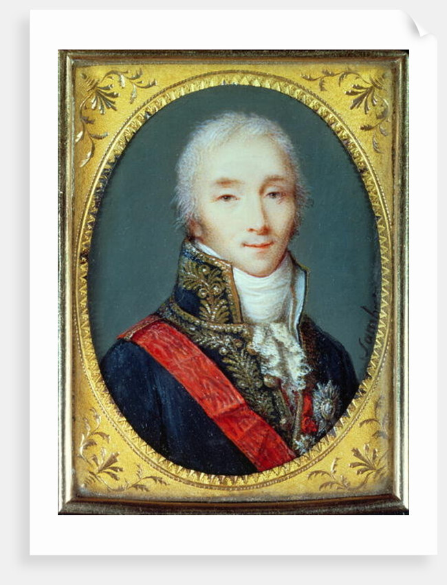 Miniature of Joseph Fouche Duke of Otranto by Jean Baptiste Sambat