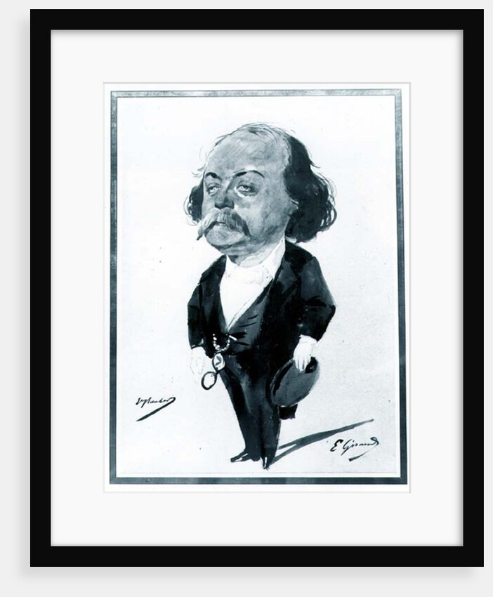 Caricature of Gustave Flaubert, 1867 by Eugene Giraud