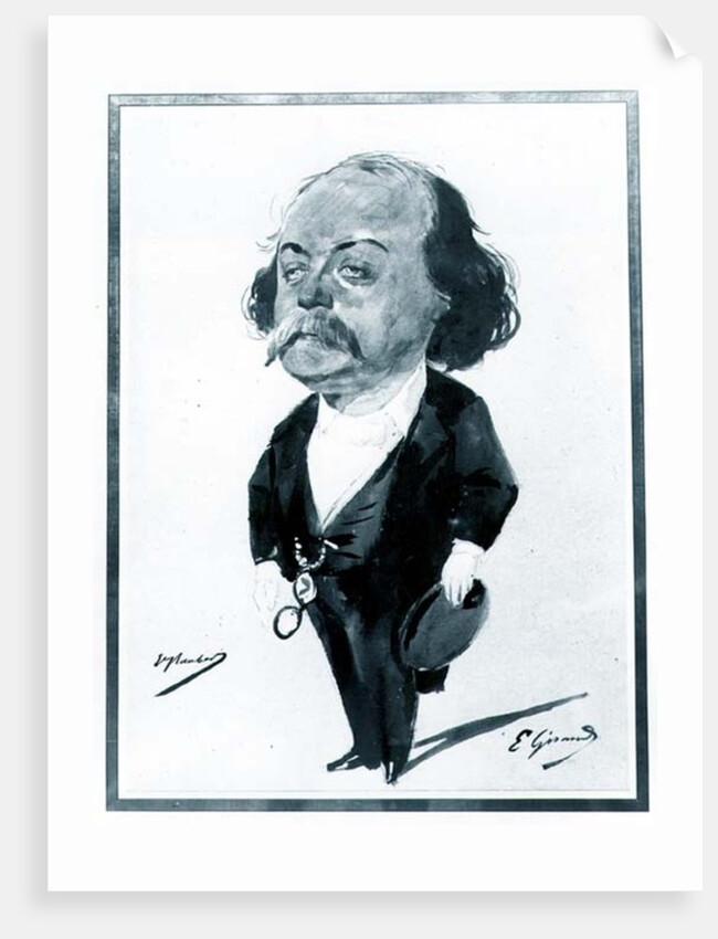 Caricature of Gustave Flaubert, 1867 by Eugene Giraud