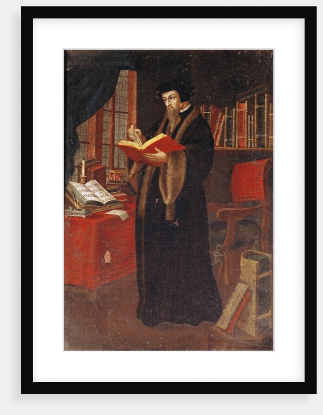 Portrait of Jean Calvin, 17th century by French School