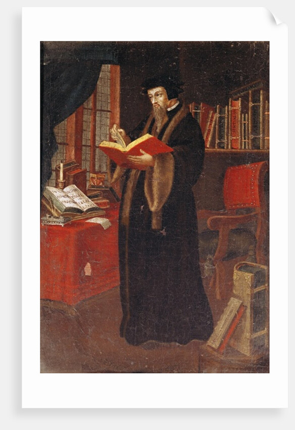Portrait of Jean Calvin, 17th century by French School