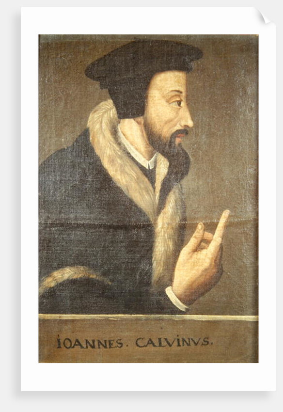 Portrait of John Calvin French theologian and reformer by Swiss School