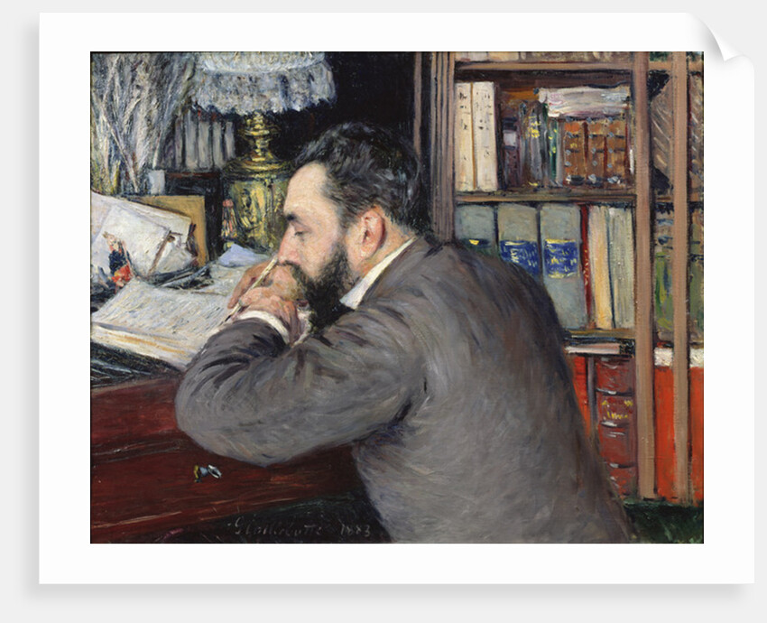 Portrait of Henri Cordier, teacher at the School of Oriental Languages, 1883 by Gustave Caillebotte