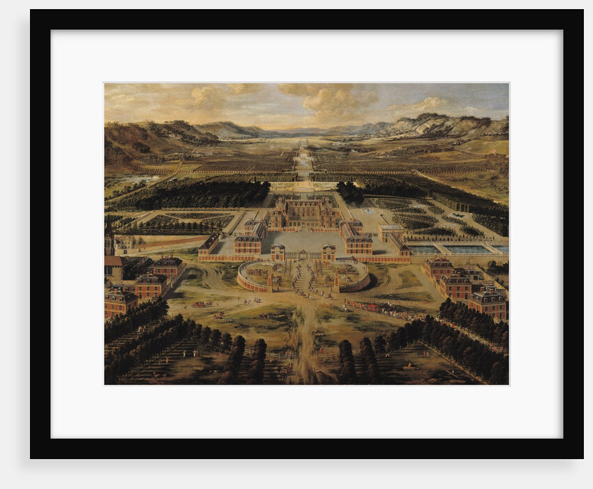 Perspective view of the Chateau, Gardens and Park of Versailles seen from the Avenue de Paris, 1668 by Pierre Patel