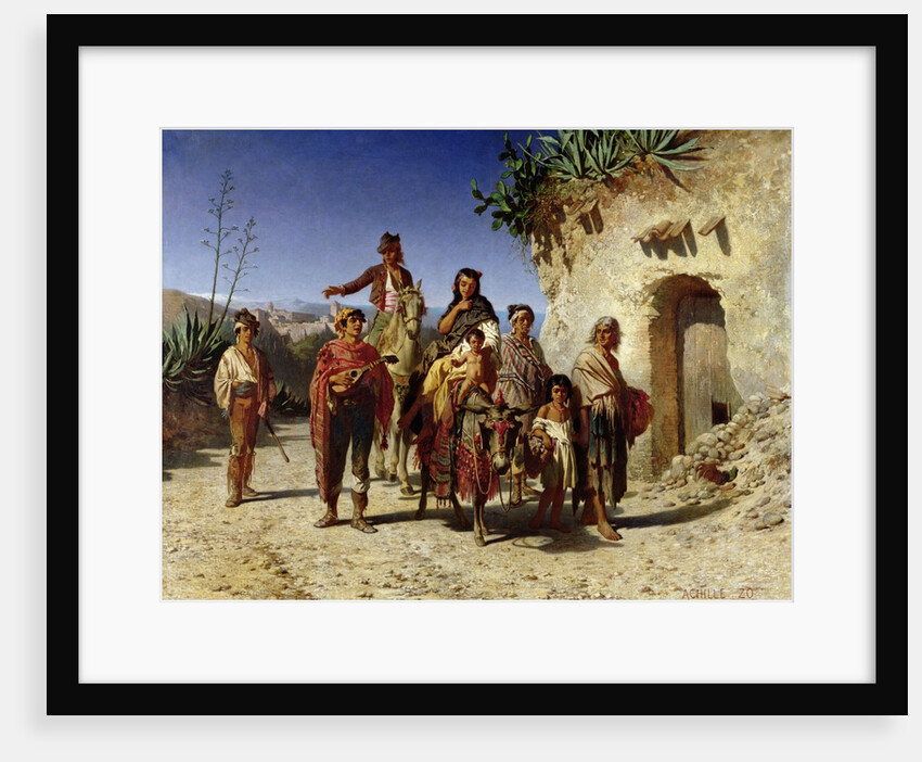 A Gypsy Family on the Road, c.1861 by Achille Zo