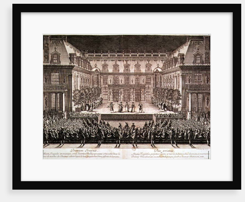 Performance of the opera 'Alceste', performed in the Marble Courtyard at the Chateau de Versailles by French School