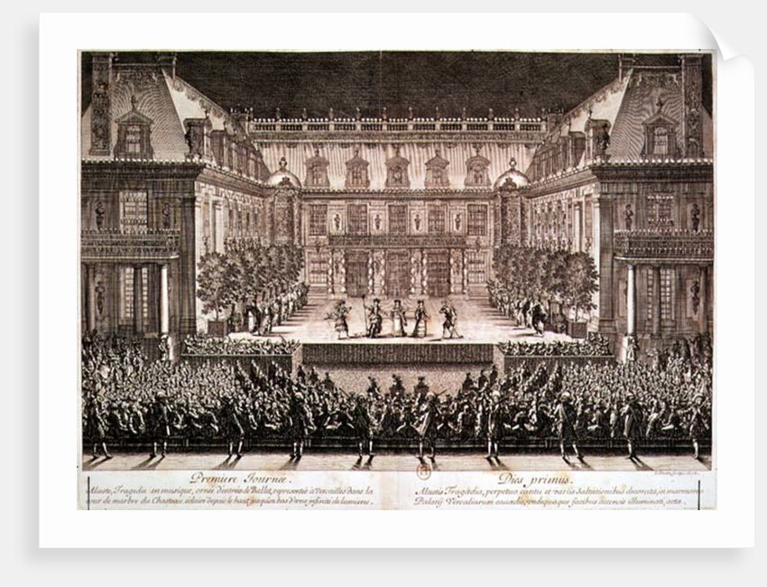 Performance of the opera 'Alceste', performed in the Marble Courtyard at the Chateau de Versailles by French School