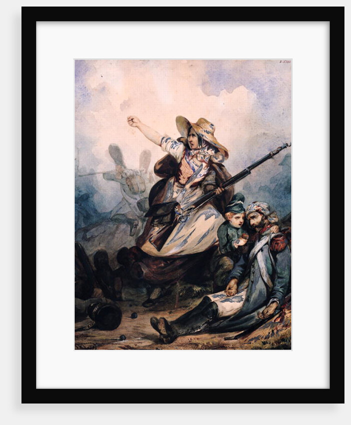 A Barricade in 1830, 1834 by P. Manguin