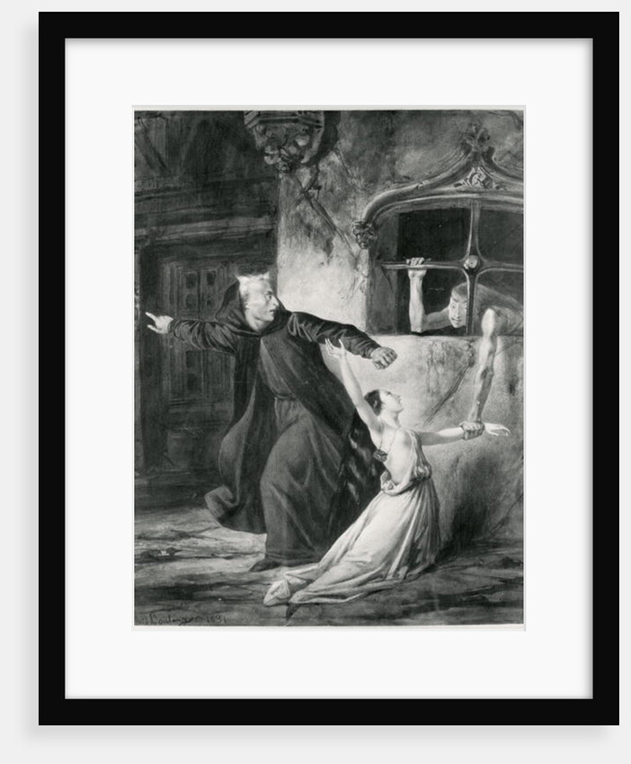 Sachette, Esmeralda and Claude Frollo by Louis Boulanger