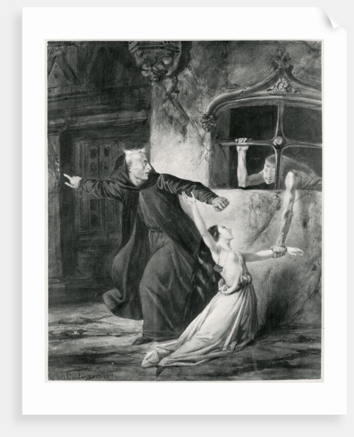 Sachette, Esmeralda and Claude Frollo by Louis Boulanger