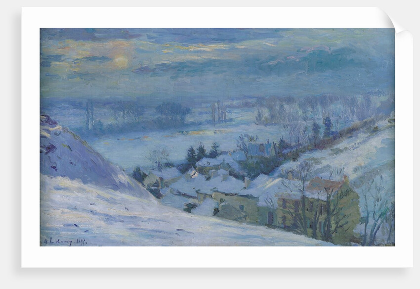 The Village of Herblay under snow, 1895 by Albert-Charles Lebourg