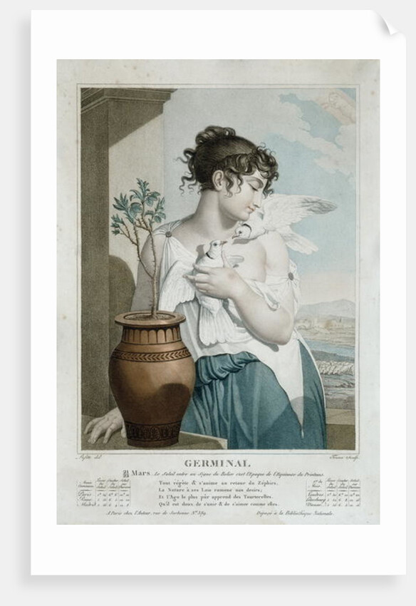 Germinal, seventh month of the Republican Calendar, engraved by Tresca, c.1794 by Louis Lafitte