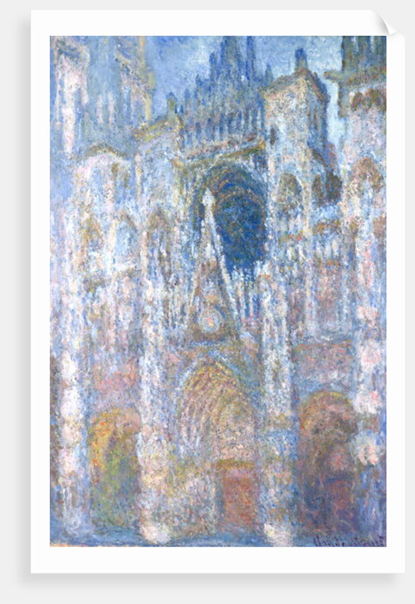 Rouen Cathedral, Facade, harmonie in gold and blue, 1894 by Claude Monet