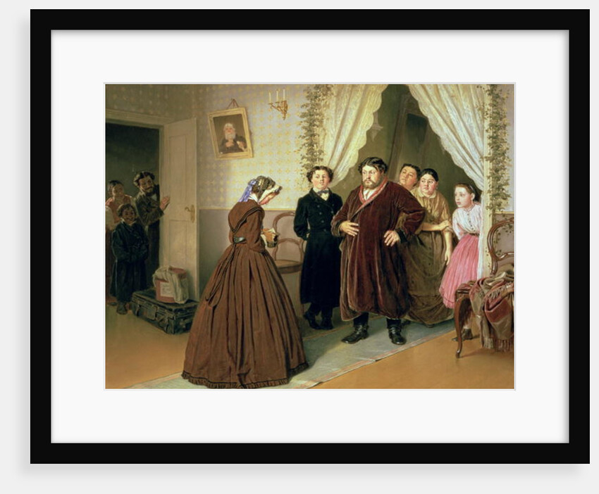 The Governess Arriving at the Merchant's House, 1866 by Vasili Grigorevich Perov