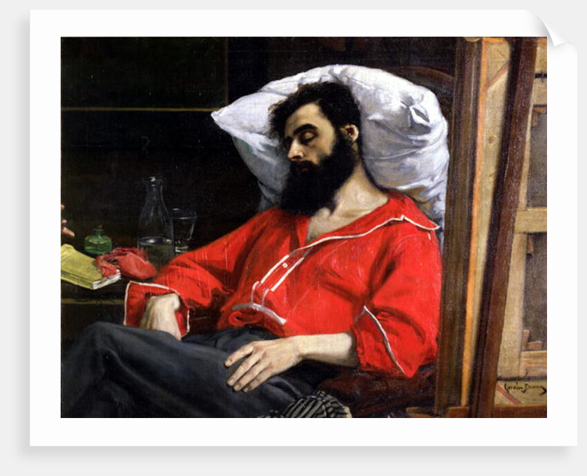 The Convalescent, or The Wounded Man, detail cut by the artist from 'The Visit to the Convalescent', c.1860 by Charles Emile Auguste Carolus-Duran