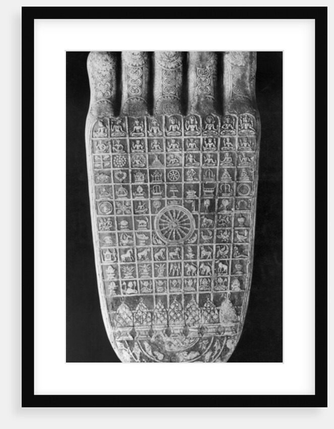 Sacred signs on the Buddha's footprint, late 8th-late 12th century by Cambodian Cambodian