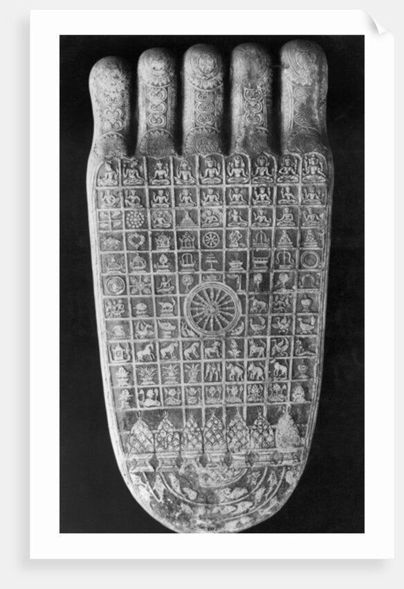 Sacred signs on the Buddha's footprint, late 8th-late 12th century by Cambodian Cambodian
