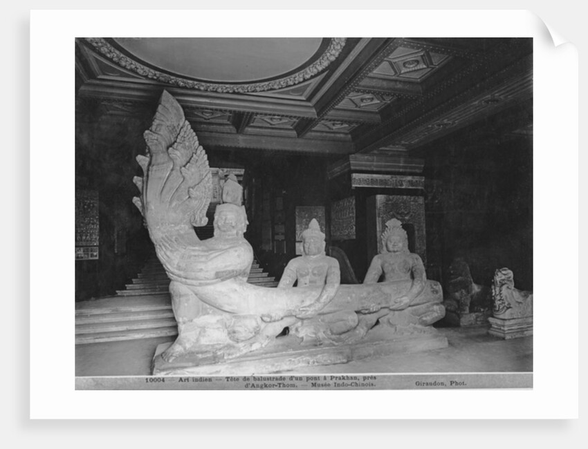 Head of a balustrade, originally from a bridge at Prakhan, Angkor-Thom by School Indian