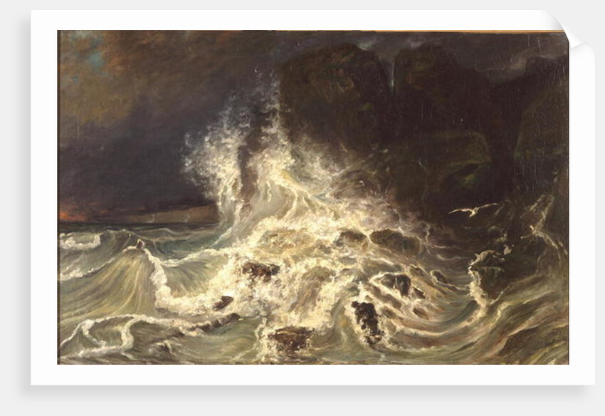 Breakers off Granville Point in the Channel, 1853 by Paul Huet