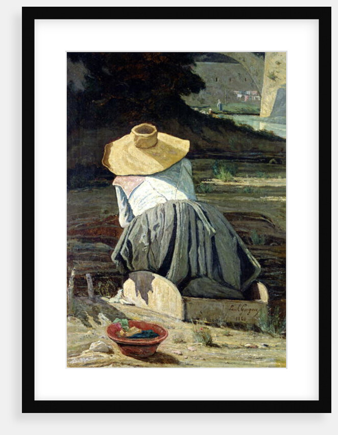Washerwoman by the River, 1860 by Paul Camille Guigou