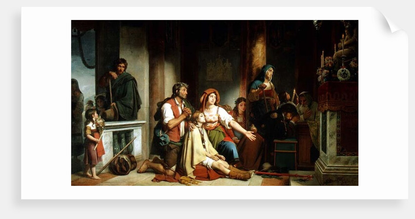 The Prayer to the Madonna, 1831 by Jean Victor Schnetz