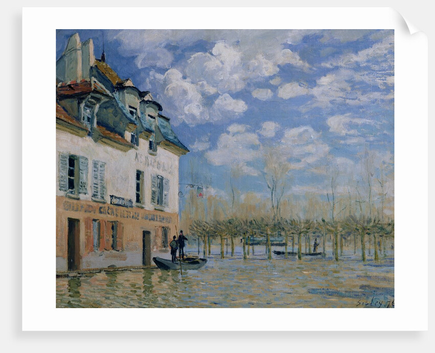 The Boat in the Flood, Port-Marly, 1876 by Alfred Sisley