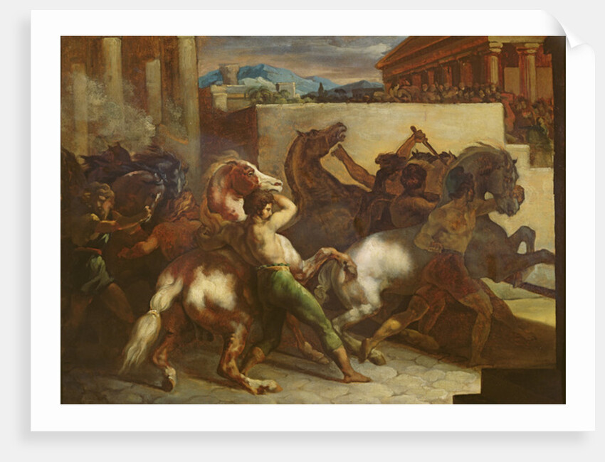 The Wild Horse Race at Rome, c.1817 by Theodore Gericault