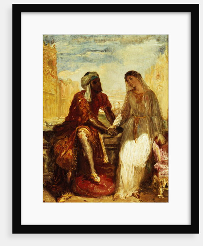 Othello and Desdemona in Venice, 1850 by Theodore Chasseriau