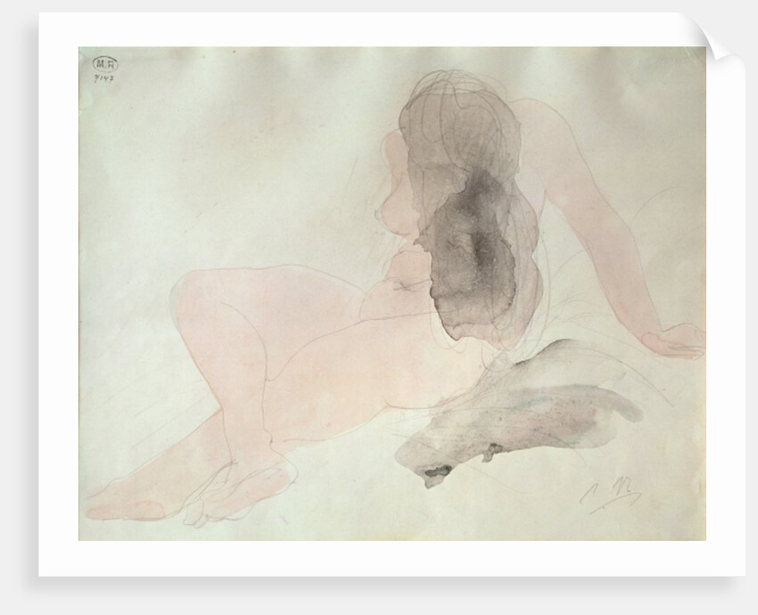Seated Nude with Dishevelled Hair by Auguste Rodin